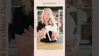 White Glitter Deer &ndash; Elegant Holiday Accent for Wreaths & Centerpieces