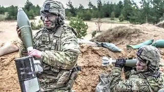 Army Troops Fire Mortars During Combined Arms Live Fire Exercise