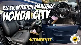 Honda City Premium Black Interior Upgrade | Custom Seat Covers & Finishing by Orchis Mumbai