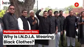Parliament Session: INDIA Alliance Wear Black Clothes To Protest Against Manipur Issue