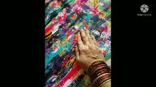 Watch only on YouTube Close up details Video of my Spiritual Abstract Symbols Painting