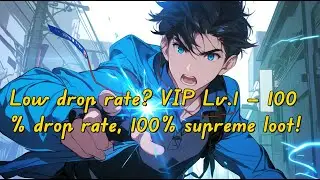 Low drop rate? VIP Lv.1 &mdash; 100% drop rate, 100% supreme loot!