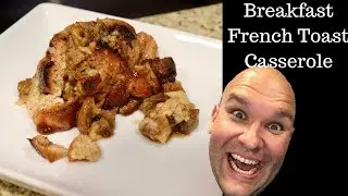 Breakfast French Toast Casserole with leftover Bagels