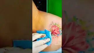 Tatuaje de acuarela- tatuaje de flor acuarela. (WATER COLOR TATTOO) #megatattoo.