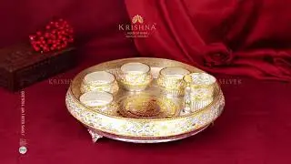 92.5% Pure Silver Pooja Thali Set &ndash; Handcrafted Elegance for Your Rituals