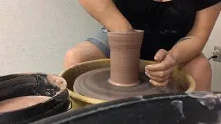 Wheel throwing a pottery vase recovery