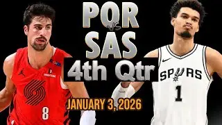Portland Trail Blazers vs San Antonio Spurs 4th Quarter Part 1 Highlight - JAN 3, 2026