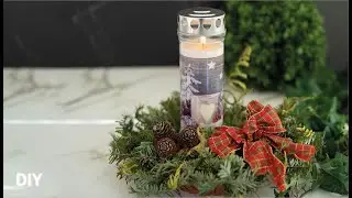 Mit Tannenzweigen den Advent einl&auml;uten | Selbstgemachte Adventdekoration f&uuml;rs Familiengrab
