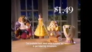 Pizza Hut Beauty and the Beast Collectible Figures Promotion TV Commercial - 1992