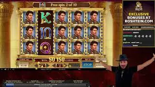 ROSHTEIN HUGE 56K win on Book of Dead slot