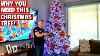 Top Christmas Tree in 2025! Home Accents Starry Light 9ft FRASER FIR FLOCKED TREE!