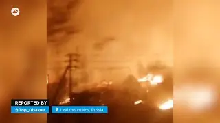 Terrible fires in the Ural mountains, Russia.
