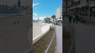 Benidorm Poniente Beach ⛱️ |February 10th#uk #4k #spain #costablanca #winter