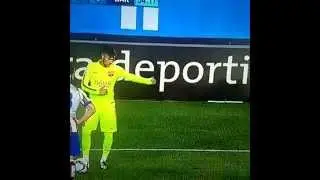 Juanfran makes the gesture of 