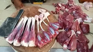 incredible mutton cutting skills mutton cutting master Waqas Qureshi mutton designer