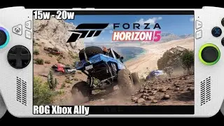 Forza Horizon 5 | Rog Xbox Ally | 15w - 20w Performance Test | Recommended Settings!