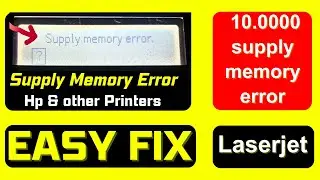 How to Fix Hp Laserjet Printer Supply Memory Error | Laserjet printer supply memory error solution