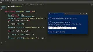 program to find length of array | java programming