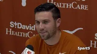 Texas Longhorns Football Kicker Mason Shipley reacts to win vs Kentucky
