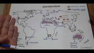 D&Uuml;NYADA &Ccedil;&Ouml;LLER DİLSİZ HARİTA &Ccedil;ALIŞMASI (&Ccedil;&Ouml;LLER,b&uuml;y&uuml;k sahra,gobi,taklamakan,atacama,namib,kalahari