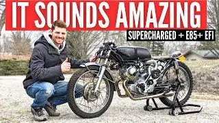 WORLDS FIRST Supercharged + Fuel Injected Honda CL175 STARTS UP on E85 - IT SOUNDS AMAZING!
