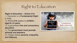Lecture 56 Article 21A || Laxmikanth Polity Chapter 7 || Right to Education 