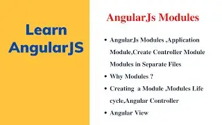 AngularJs Modules
