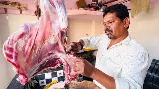Friday Goat Mutton Cutting Skills !! Mahesh Meat Cuts !! Fresh Mutton Shop Hyderabad vlog !! 