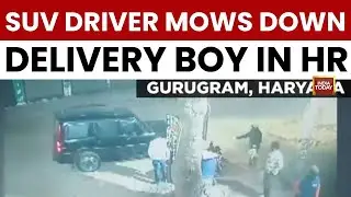 Gurugram Horror: Scorpio Driver Runs Over Delivery Boy Multiple Times In Cyber City; CCTV Video Out