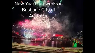 New Year Eve fireworks show Brisbane City Queensland vlog