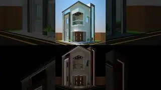 Day vs Night rendersRiya verma Civil Engineer- Elevate your space#elevation #render #design #foryou