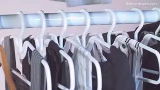 Does your closet feel cluttered? Higher Hangers Save Space, Reduce Wrinkles & Clutter
