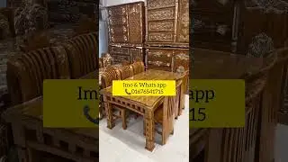 Dining set make with segun wood. 6 chair with table. Lakar Polish. Bangladesh Furniture