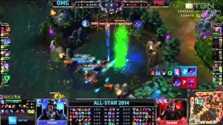 Epic Cyanide's Baron steal - Fnatic vs OMG - All Star 2014 - League of Legends