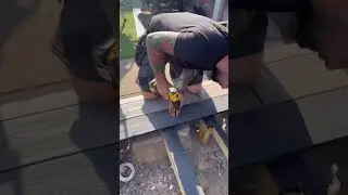 How To Install Led Lights Into Decking #diy #howto #shorts