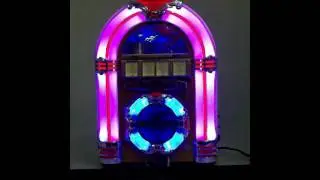 Mini Jukebox CD Music Player Light Wood