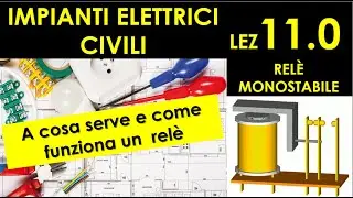 11.0 - IMPIANTI ELETTRICI, Il relè monostabile, principio di funzionamento elettromagnetico, NC, NO