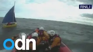 Man rescued while trying to sail from UK to America in a dinghy