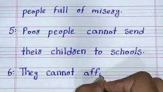 The Poverty Essay in English 10 Lines