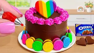 Chocolate Heart Cake Recipe with Rainbow OREO Decorating Ideas