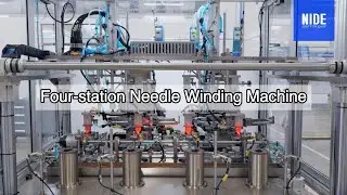 Four-station winding machine #WindingMachine #factoryline #NIDE