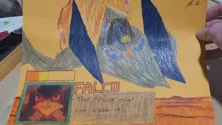 Drawing and Coloring Tutorial: Falco(StarFox64: Solar Level)