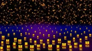 Lantern in water at night Loop footage