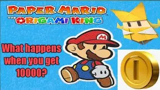 What happens when you reach 10,000 steps on the coin step counter in paper Mario.