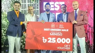 Miniso Bangladesh collaborated at the EO Handover Party to award the best-dressed male and female