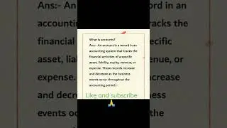 Definition of account