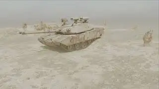 Tank with double cannon