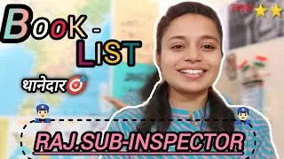RAJASTHAN SUB-INSPECTOR BOOKLIST | RAJASTHAN S.I VACANCY 2024 | #rajasthansi