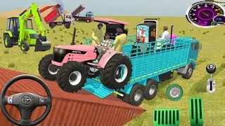 india #3d #gaming  Tractors Loaded Inside Big Truck | : Heavy Loading Challenge in #truck