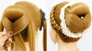 Beautiful Updo hairstyle | easy & simple hairstyle | New hairstyle for Bridal |hairstyles